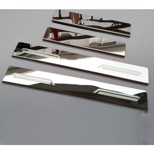 Stainless Steel Door Sill Strip For Toyota Hilux REVO 2015-2017 Automobile Welcome Pedal Auto Styling Stickers Accessories 4 Pcs