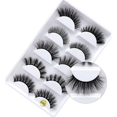 G800 makeup 5 pairs 3D false eyelashes mink false eyelashes small bundle eyelash extension thick eyelashes tools free shipping