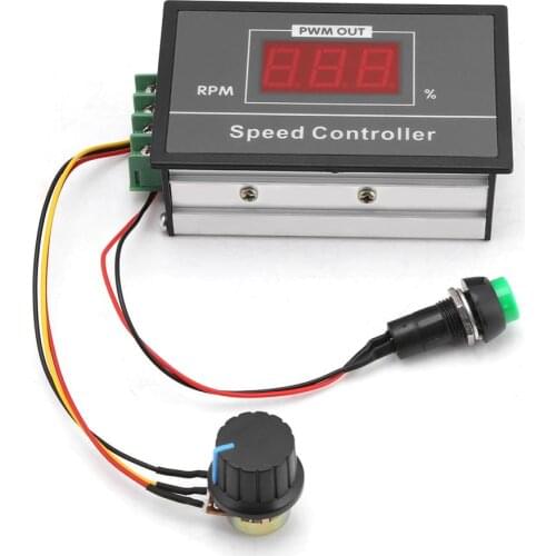 DC 6-60V 30A PWM Motor Speed Controller Start Stop Switch with digital display and speed control potentiometer 12V 24V 36V 48V