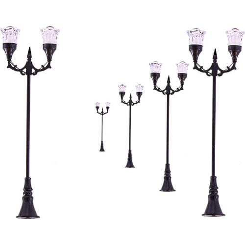 Garden Light Railway Train Lamp 12V Diorama Lamppost Scenery for Decoration Sand Table Architecture Building Layout 5Pcs/lot