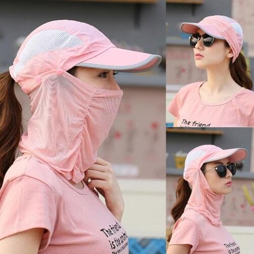 Gorras de pesca senderismo Camping visera sombrero protección UV cubrir cuello y rostro pesca sol proteger Cap mejor calidad