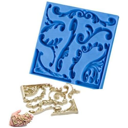 3D Retro Palace Lace Silicone Mold Chocolate Fondant Cake Decorating DIY Art Tools