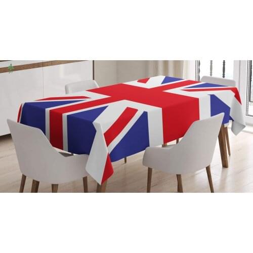 Blue Red Tablecloth Classic Flag British Modern Restaurant Kitchen Table Cover