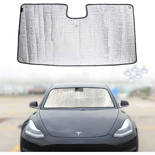 For Tesla Model 3 Car Sun Shade Protector Parasol Window Sunshade Cover Pad Protector Interior Windshield Protection Accessories