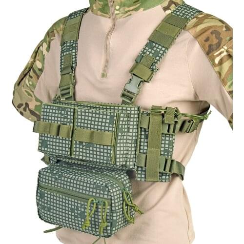Airsoft Tactical MK3 Chest Rig Vest With Drop Down Pouch Cordura Nylon M4 AK Magazine Inserts Paintball Hunting Accessories