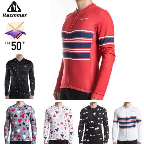 Racmmer 2020 Cycling Jersey Long Sleeve Mens Mtb Cycling Clothing Bicycle Ropa Maillot Ciclismo Breathable Bike Jersey Sportwear