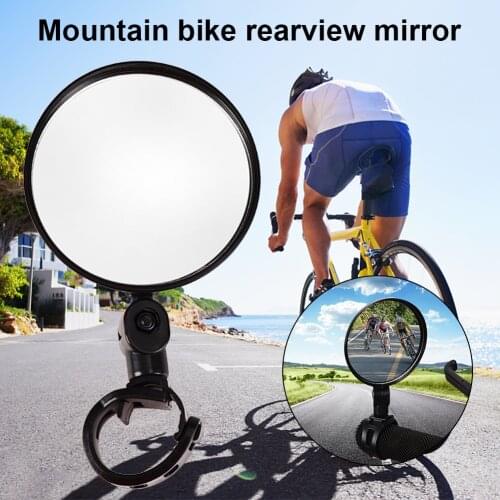 Bicycle Rearview Mirrors Wide-angle Convex Mirror Cycling Rearview Mirrors MTB Rearview Mirrors Silicone Handle Rearview Mirror
