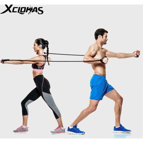 XC-Tewatwo Multifunctional Yoga Pull Rope Bodybuilding Stretch Band Elastic Training Expander Resistance Bands Fitness Equipment