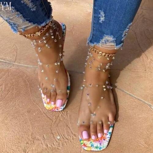 New Arrivals Summer Womens Sandals Lace Up Cross Strap Gladiator Open Toe Sadalias Transparency PVC Femininas Zapatilla Mujer