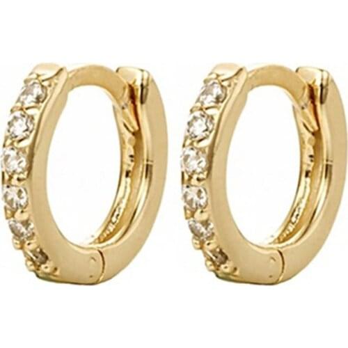 Women Earrings Multicolor Zircon Circle Earrings Fashion Round Small Hoop Earrings Party Wedding Jewelry NEW