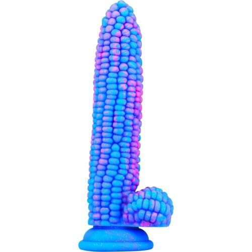 Liquid Silicone Corn Shape Dildo Simulation Adult Sex Toys Anal Plug Prostate Massage Vagina Stimulator Butt Plug for Women Men