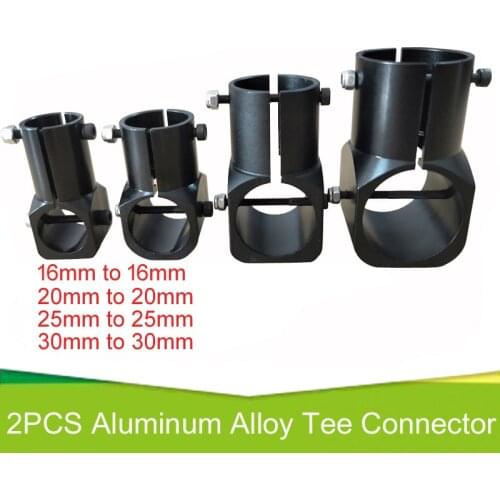 2 pcs Anodizing Aluminum alloy tee connector 16mm 20mm 25mm 30mm Tube Connector for bracket UAV frame connection