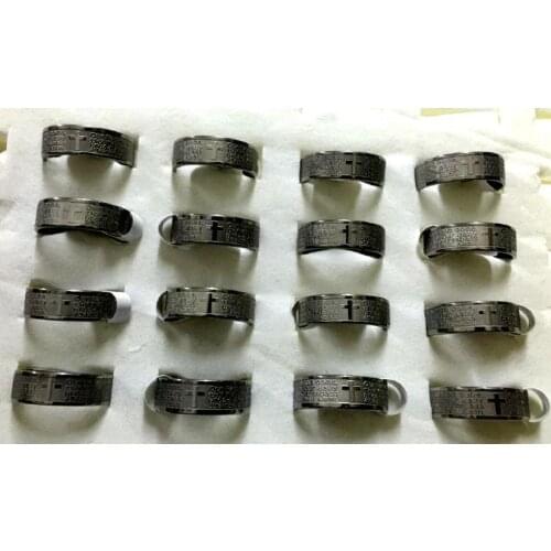 30 rings stainless steel cross style english rings wholesale lots US 8-13