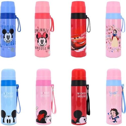470ML Disney Mickey Cup 304 Stainless Steel Water Bottle Vacuum Insulation Drinkware Feeding Baby Cup Student Portable Cup Gifts