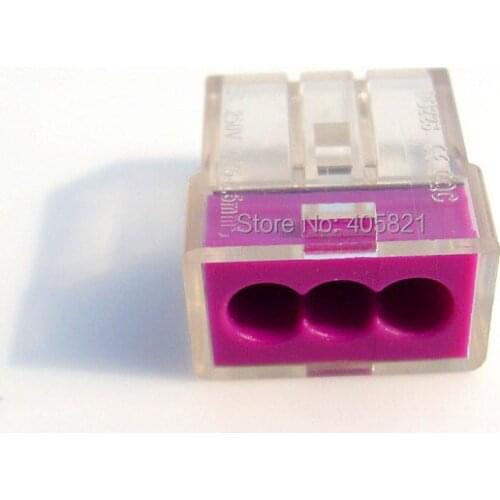 50Pcs 3holes Push Connector Terminal Block