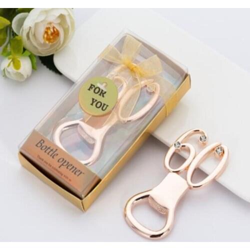 50pcs/lot Two styles 60th Design 60 years gold beer bottle opener Number 60 opener For wedding Anniversary Birthday gifts