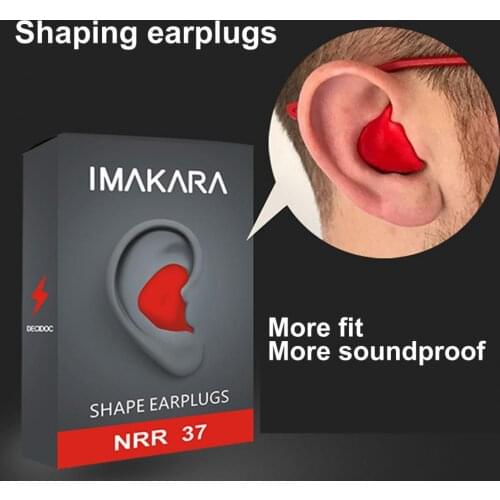 60Pcs/Set Earplug Moldable Anti-Noise Ergonomic Soft Sleeping Snoring Shaped Ear Plugs for Sleep Soundproof Shape Earplugs