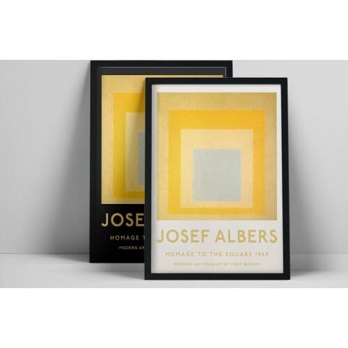 Abstract Vintage Painting Josef Albers Exhibition Canvas Posters and Prints Museum Modern Gallery Wall Art Picture Home Decor