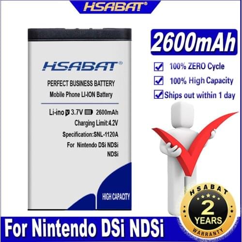 HSABAT DSi NDSi 2600mAh Battery for Nintendo DSi NDSi Batteries
