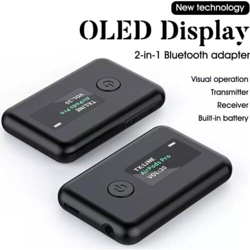 Bluetooth 5.0 Audio Receiver Transmitter 2 IN 1 3.5mm 3.5 AUX Jack RCA Stereo Music Wireless Adapter For TV PC Car Speakers