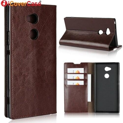 For Sony Xperia XA2 Ultra Case Luxury Genuine Leather Wallet Flip Cover for Sony XA2 Ultra Phone Cases Accessory Coque Capa Etui