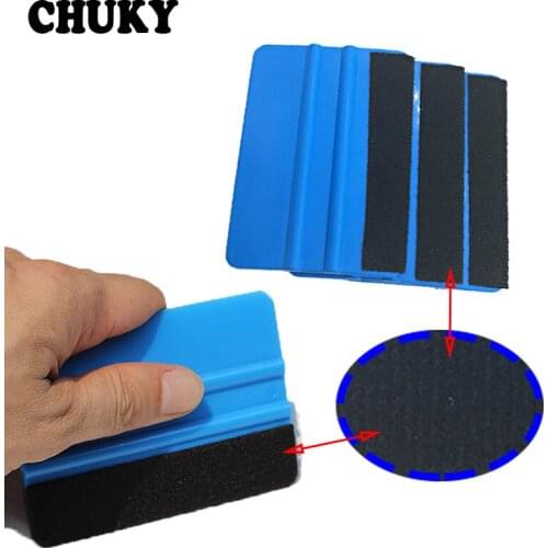 CHUKY 1x Blue Scraper with felt edge Car tool For Mitsubishi lancer asx Ford focus 2 3 mk2 ranger mondeo BMW X5 E53 Accessories