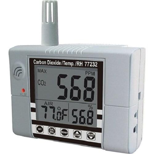 AZ77232 CO2 humidity detector air quality meter CO2 concentration dew point wet bulb temperature and humidity 0~9999 ppm