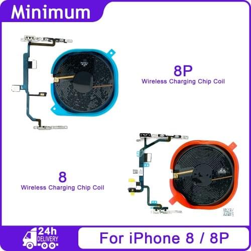 For iPhone 8 Plus 8Plus Wireless Charging Chip Coil & Volume Switch Flex Cable Replacement Parts For iPhone8