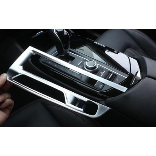 For Maserati Levante 2016 Car-Styling ABS Chrome carbon fiber Gear Shift Frame Cover Trim for Left hand drive