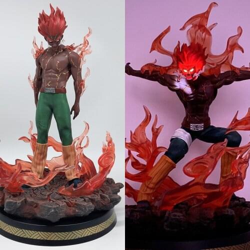 30cm GK The Second Generation Might Guy Eight Doors Armor Illuminated Lights Statue PVC Action Figure Collectible Model Toy