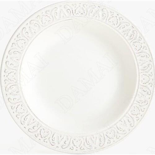 European ceramic plates Relief Decorative Fruit salad plate Restaurant serving trays dining table Main course kitchen tableware