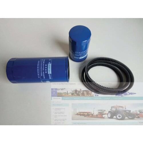 Set of fuel filter CX0710 and oil filter JX0818A1 and with one belt AV13X1340 for CX0710+ JX0818A1 Quanchai Tianli engine