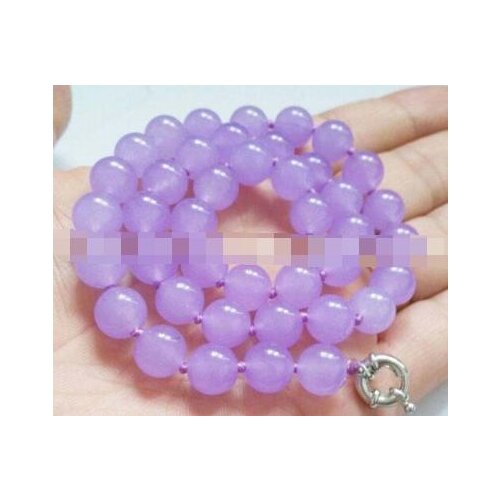 Beautiful Natural 10mm Red Jade Round Gemstone Beads Necklace 45cm