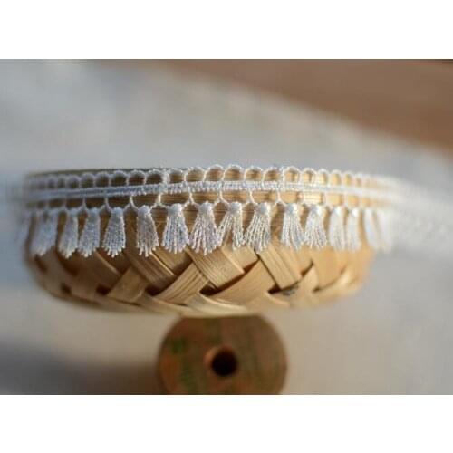 10 meters/lot 18mm Width Water Soluble Tassel Fringe Lace Trim Ribbon Sewing Stage Latin Dress Garment Curtain DIY Accessories
