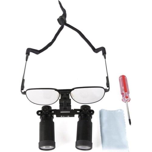 Metal Frame Medical Loupes 5.0X-R Binocular Magnifier Dental Surgical Magnifying Glasses