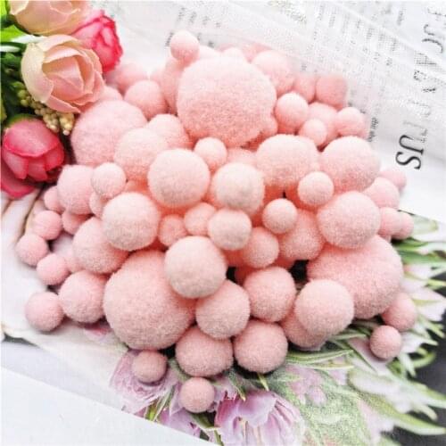 100Pcs 10/15/20/25mm Mini Fluffy Soft Pom Poms Pompoms Ball Handmade Kids Toys Wedding Decor DIY Sewing Craft Supplies