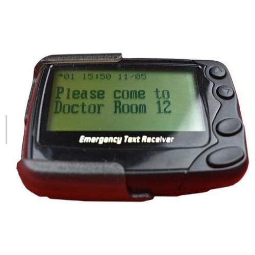 POCSAG Program Multifunction Wireless Beeper 4 or 8 lines Alpha-numeric Pager Emergency Text Receiver, Low Battery Alert
