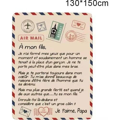 Premium Blanket Fleece Flannel Throw Blanket Cozy Soft Plush Quilt Blanket Gift for Son/Daughter from Dad B1