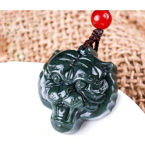 Authentic Xinjiang Hetian Tiger Jade Pendant Zodiac tiger jade pendant Pendant Necklace