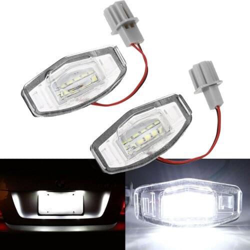 2x 18 LED License Plate Light Bulb For Acura TL TSX MDX Honda Civic Accord 6000K