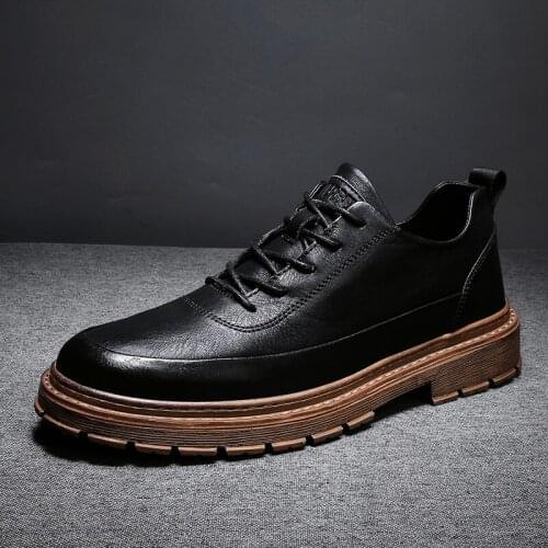 Fashion Leather Men Casual Shoes Luxury Brand Mens Loafers Moccasins Breathable Slip on Black Sneakers