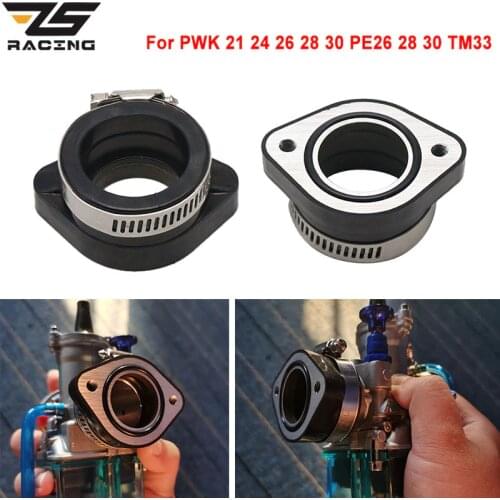 ZS Racing Motorcycle Carburetor Rubber Adapter Inlet Intake Pipe For PWK 21 24 26 28 30 PE 26 28 30 TM33 VM24 TM28 Dirt Bike