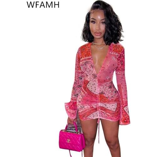 Короткие платья для женщин Wfamh China At AliExpress