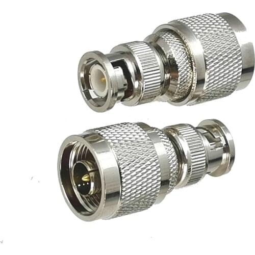 1pcs Connector Adapter BNC Male Plug to N Male Plug RF Coaxial Converter Straight New