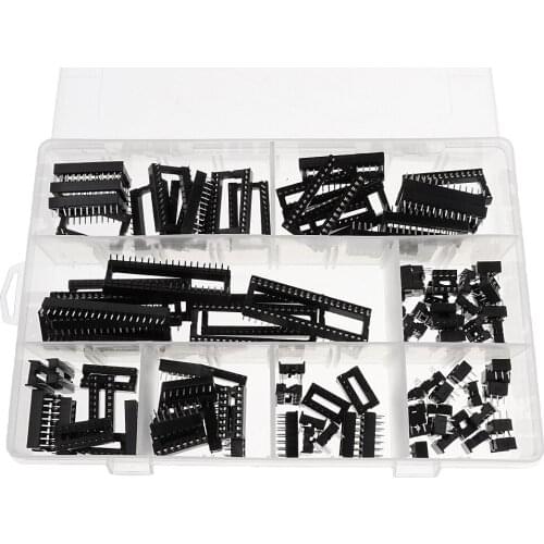 100 Pieces 6Pin 8P 14P 16P 18P 24P 28P 40Pin Circuit IC Header Connector Sockets