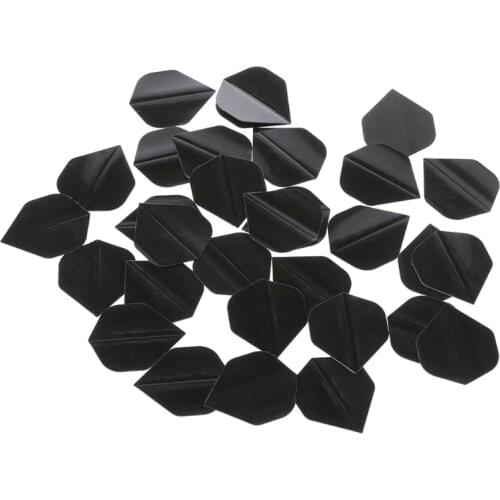 30 Pcs PET Dart Flights High Quality Simple Pure Black Darts Accessories Replaceable Dart Wing