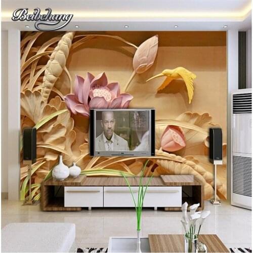 Beibehang Custom 3d mural wallpaper modern style painting relief jade living room TV background bedroom photo wallpaper 3d