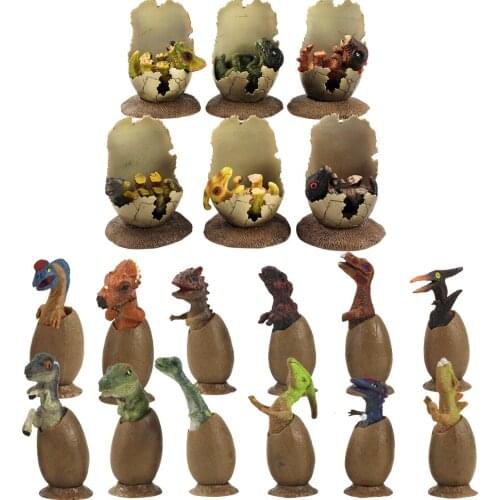 6pcs 12pcs Dinosaur Figures Tyrannosaurus Pterosaur Triceratops Stegosaurus Eggs for Kids Science Playing House