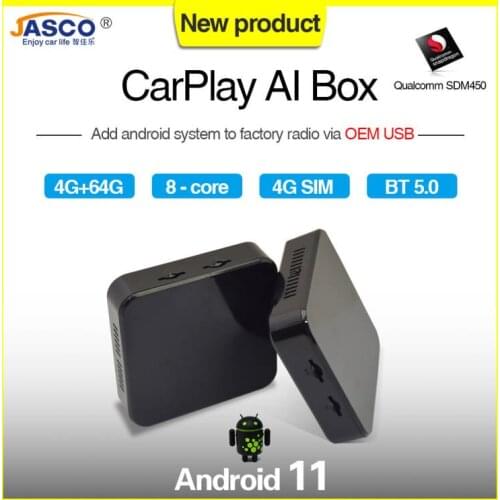 Android 9.0 Carplay CP Ai Box Car Multimedia Player 2/4+32G System Wireless Mirror Link For Apple Carplay Android Auto Tv Box