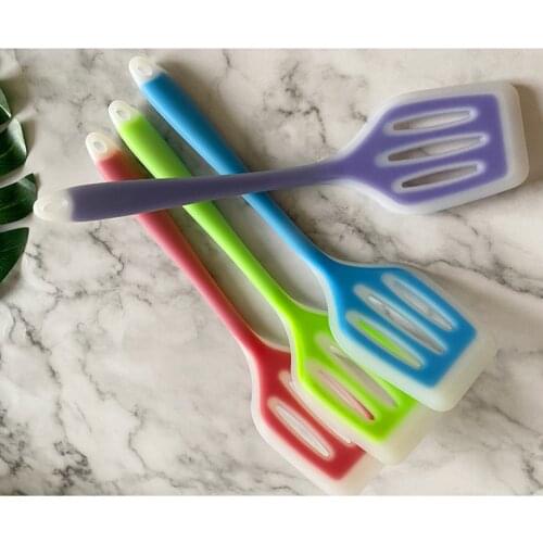 Color Silicone Kitchen Ware Non-stick Set Cooking Utensils Tools Egg Fish Frying Pan Scoop Fried Shovel Spatula Cooking Utensils
